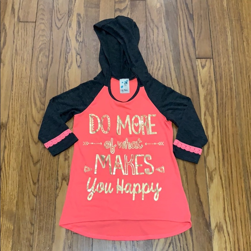 Girls 3/4 sleeve hoodie